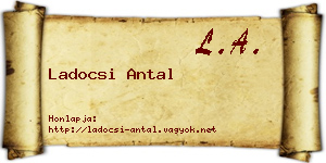 Ladocsi Antal névjegykártya